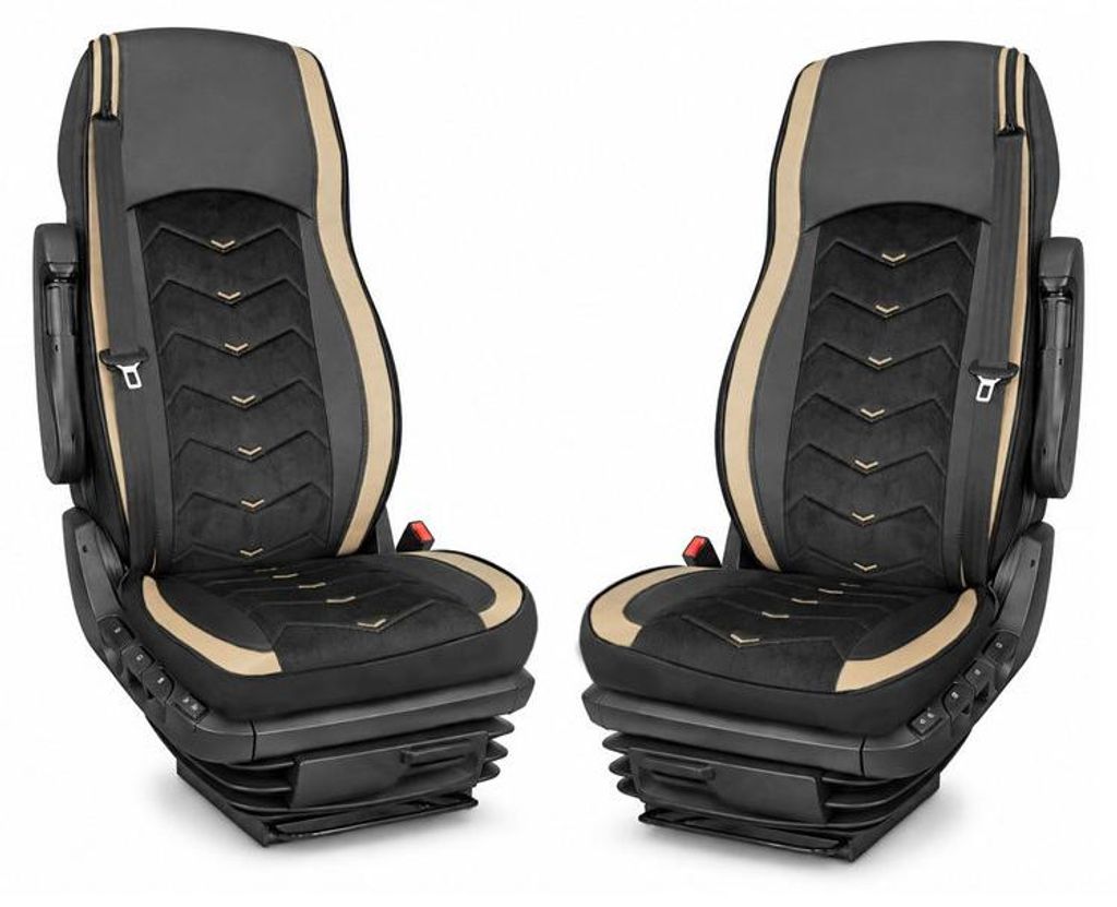 Tapicería para camiones DAF XG 2022+ – Negro con beige Imagen del producto 