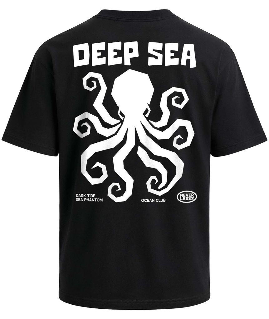 Herren T-Shirt - Oktopus - Oversized Relaxed Fit Printshirt Sommer Fashion Streetstyle Neverless