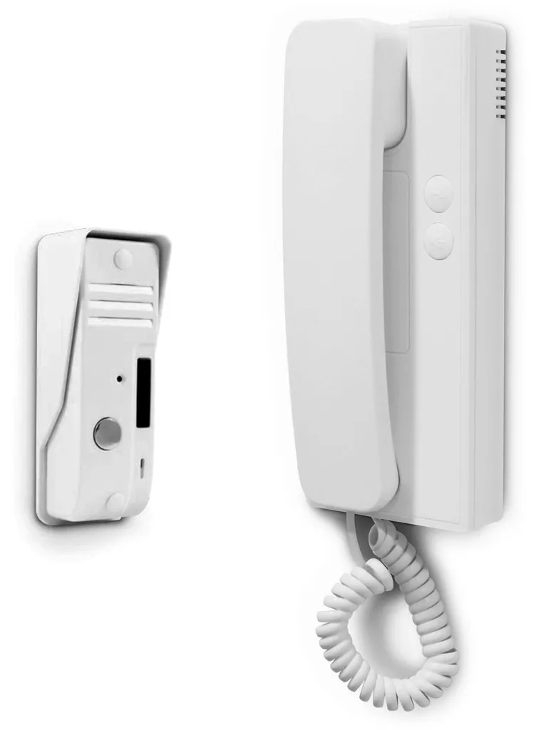 Interphone-portier Avidsen Set 2 fils avec moniteur intérieur blanc