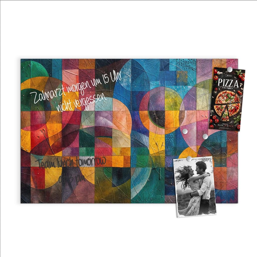 Magnettafel 60x40cm Pinnwand Whiteboard beschreibbar - Abstrakte Farben