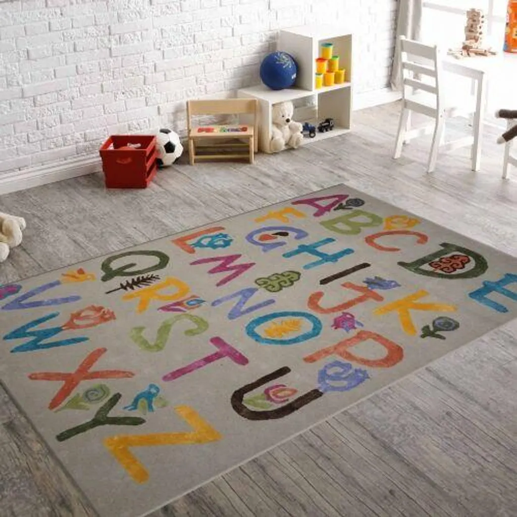 Grand tapis de jeu enfant Kids Alfa antidérapant et lavable 2x3m
