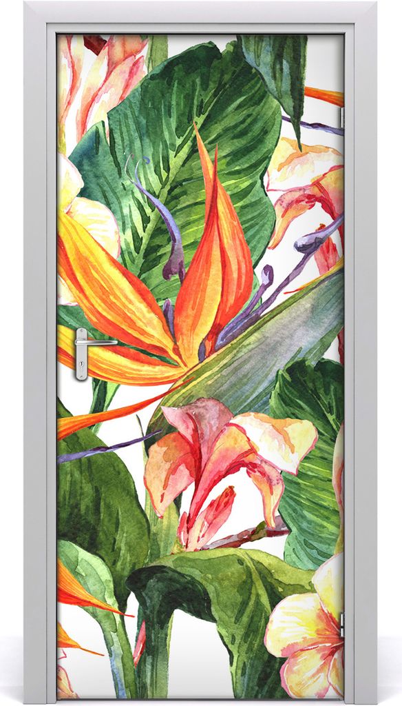 Tulup Türaufkleber 95x205 cm Dekorative Aufkleber Selbstklebend Wasserdichte Tapete Abnehmbar Schlafzimmer Wohnzimmer Wohnkultur - Modell Hawaii