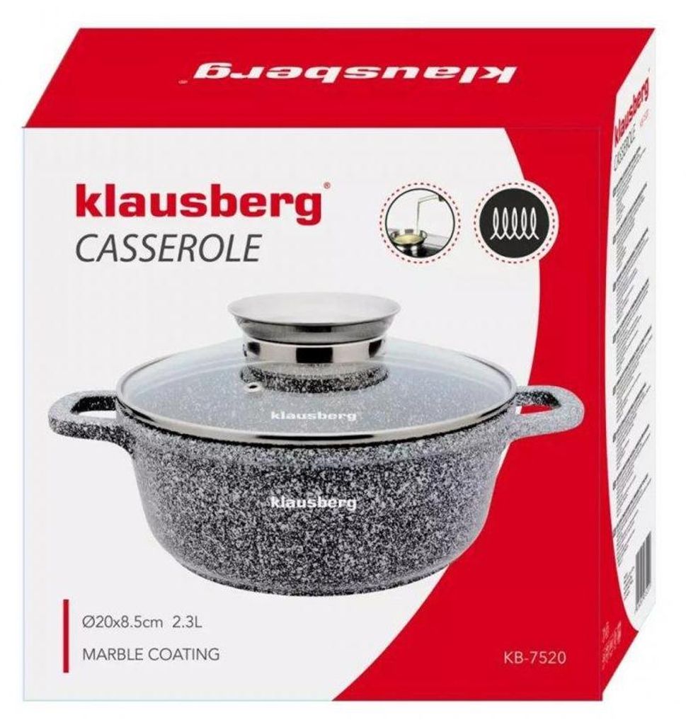 KLAUSBERG KB-7520 vaso marmorizzato 2,3L 20cm Immagine del prodotto 