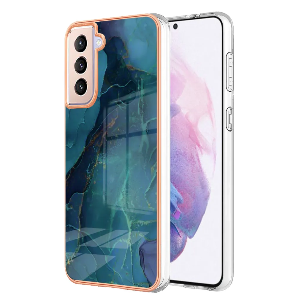 Cover Antiurto Samsung Galaxy S21 Plus 5G - Silicone TPU Verde Design