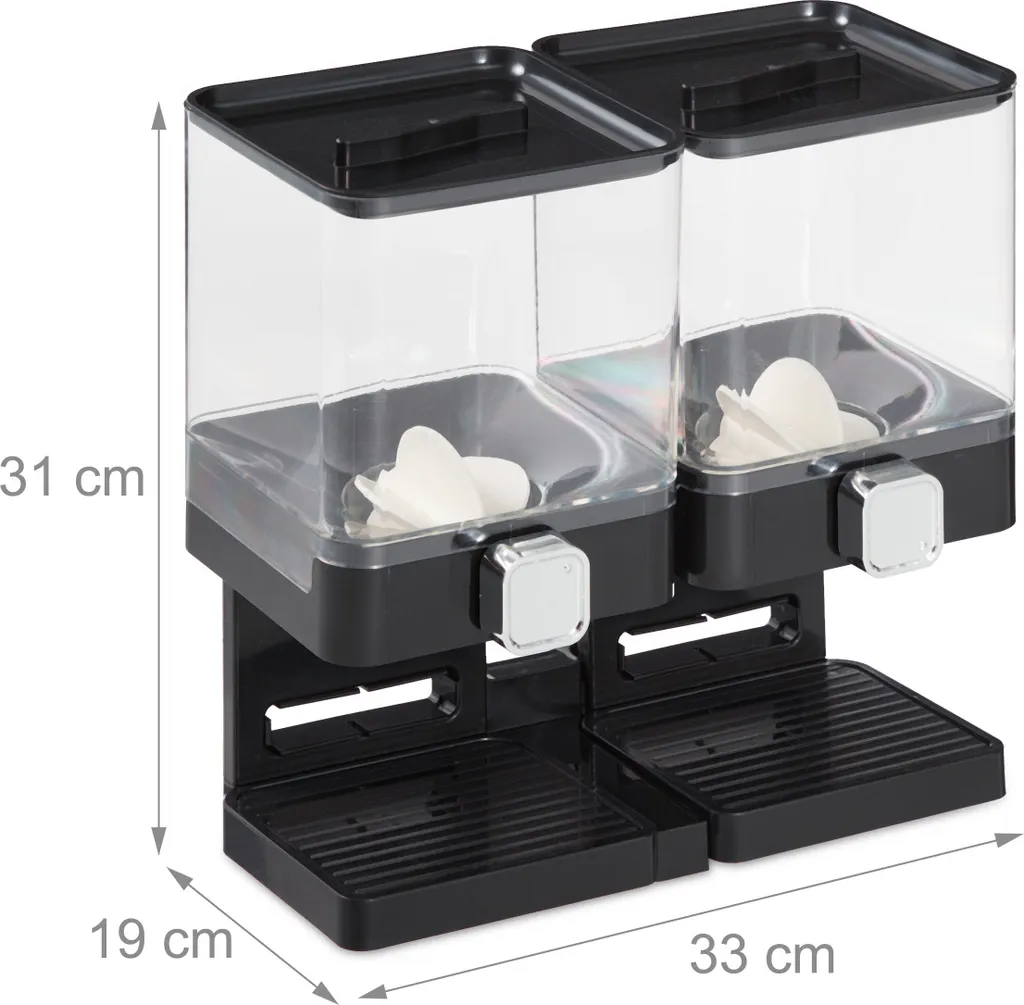 Distributore di cereali doppio RD4265 nero - 7