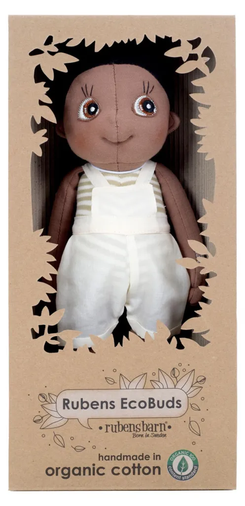 Cadeau de Naissance : Doudou Fern Ecobuds Rubens Barn Souple et Lavable - 5