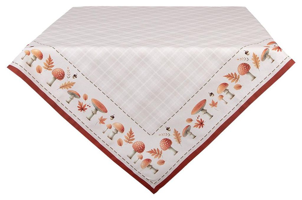 Clayre & Eef Obrus 100x100 cm Beżowy Bawełna Zdjęcie produktu 