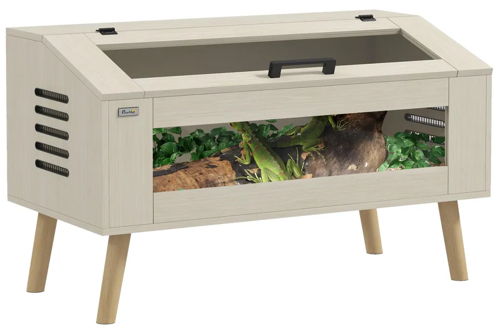 Terrarium anti-évasion en verre trempé 140L pour serpent et reptile