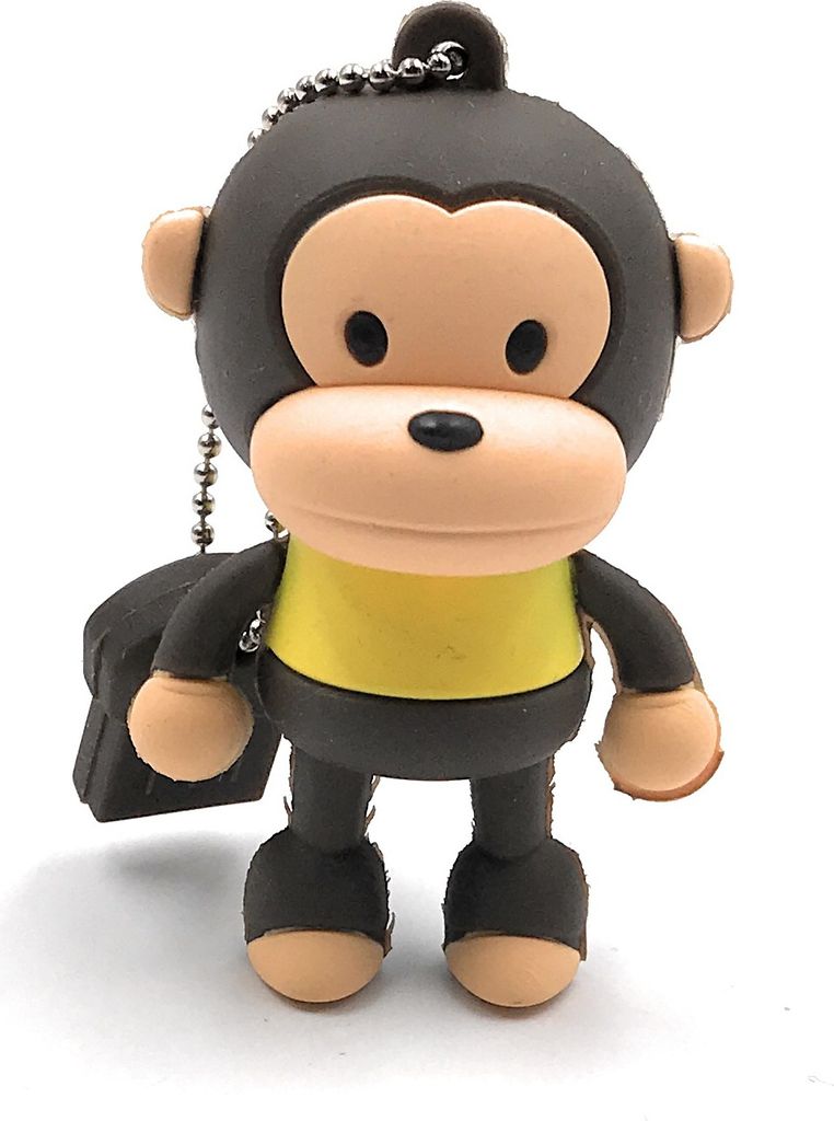 Onlineworld2013 Affe stehend gelbes Shirt Tier braun Funny USB Stick 64 GB USB 3.0