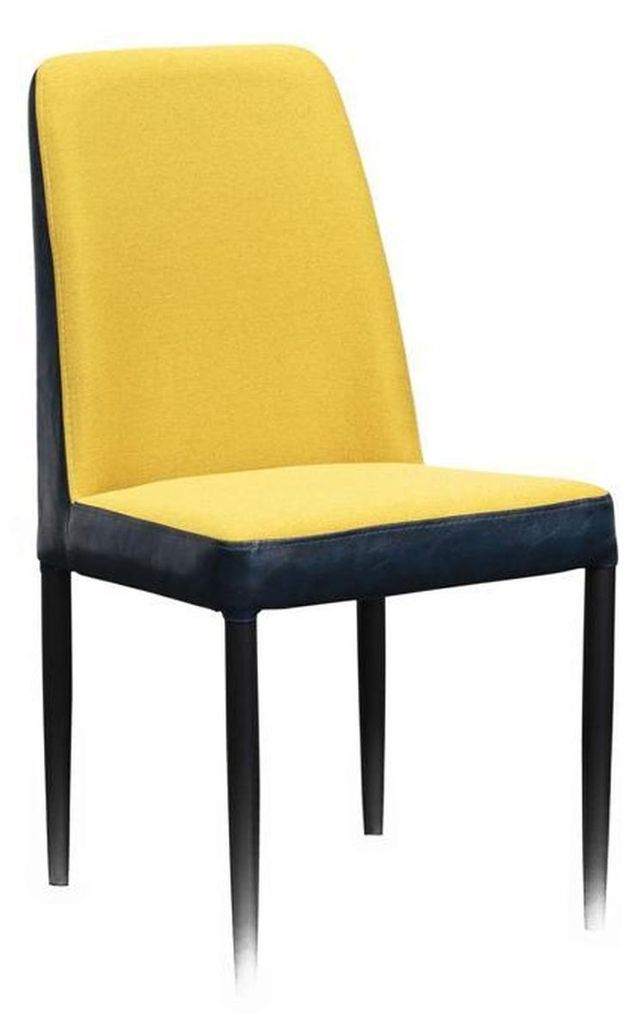 Stuhl 1x Ess Zimmer Polster Stuhl Sessel Fernseh Lounge Club Leder Textil Gelb
