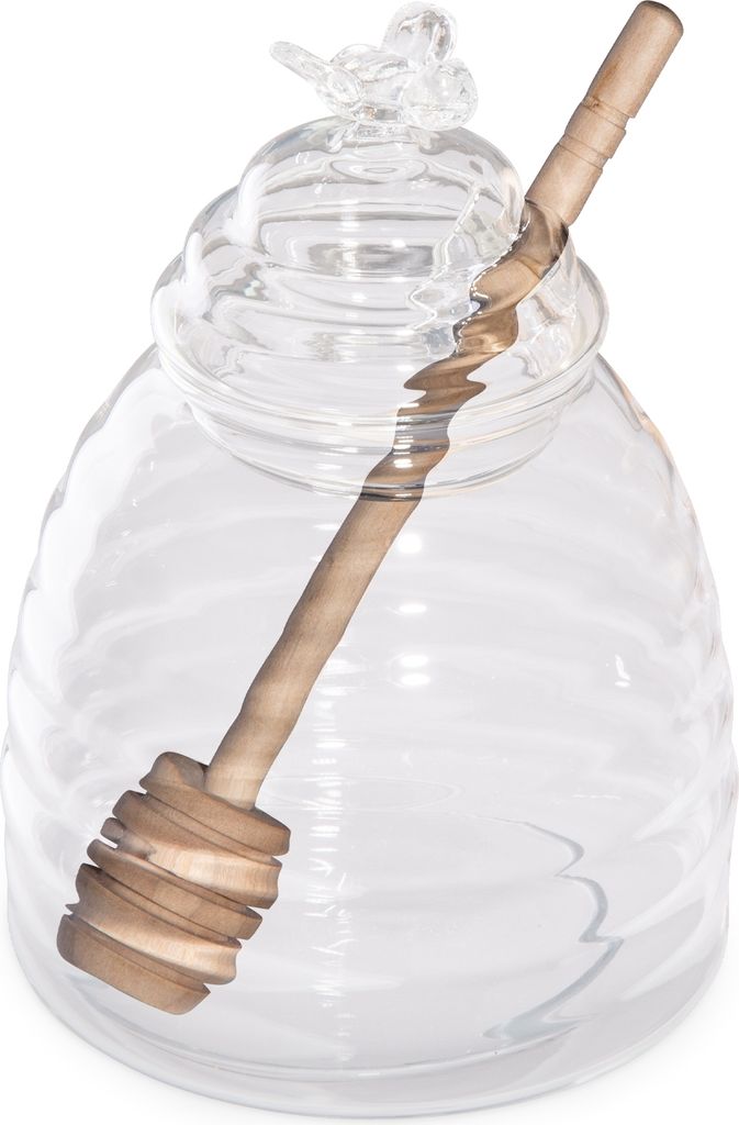 MELLA | sklenice na med s dřevěnou lžící | 0,46 l | ALL Obrázek produktu 1