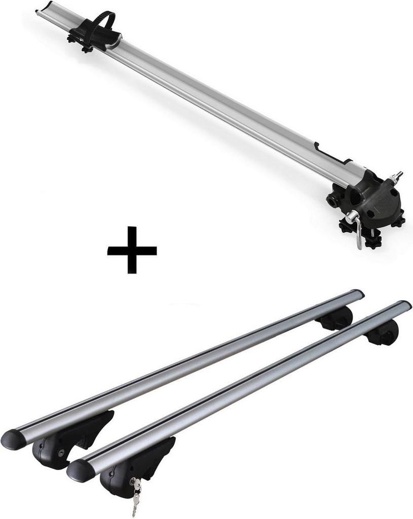 Fahrradträger Bike Pro + Relingträger Rio 135 kompatibel mit für BMW X5 E53 1999-2006