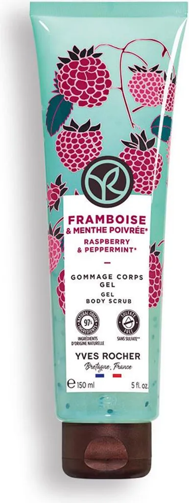 Gommage corps sensoriel Yves Rocher à la Framboise et Menthe 150ml