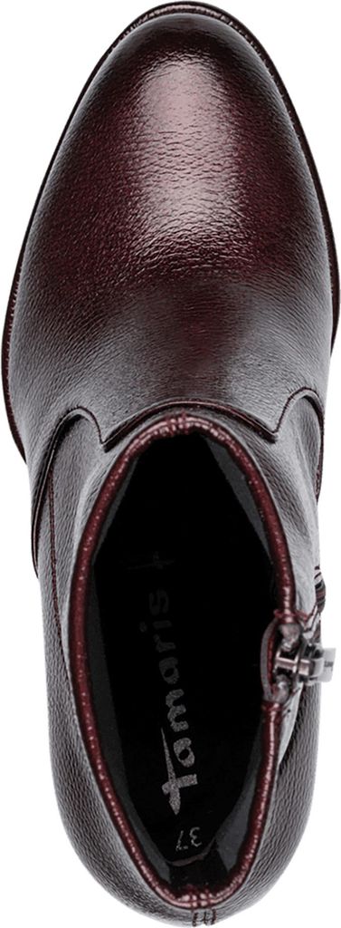 Tamaris Damen Stiefelette Reißverschluss Blockabsatz Elegant 1-25357-41, Größe:37 EU, Farbe:Violett