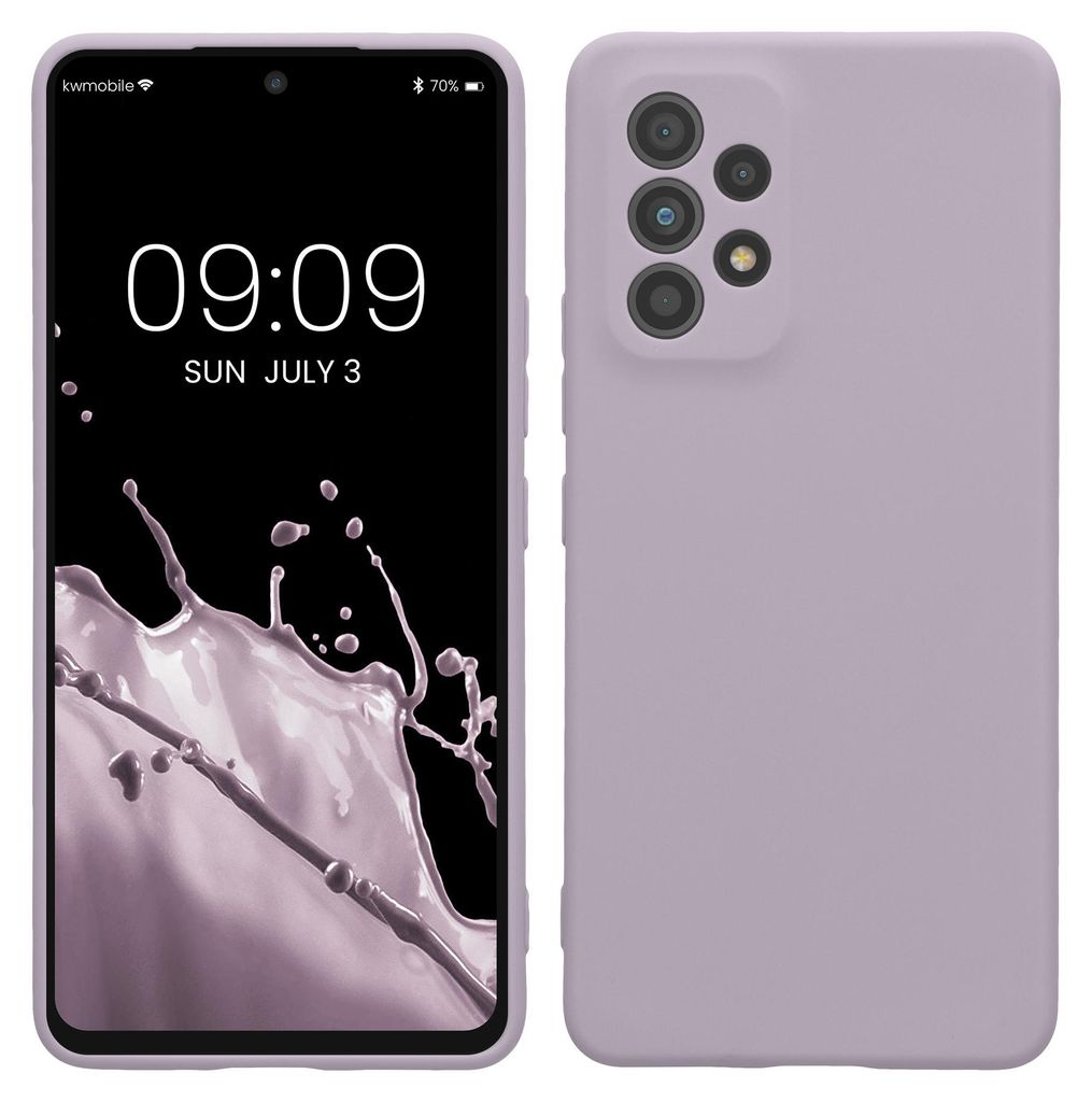 kwmobile Handyhülle für Samsung Galaxy A53 5G Hülle - weiches Handy Silikon Case - Schutzhülle Cover - Lavendel