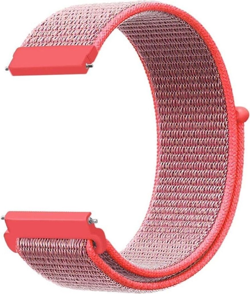 Smartwatch Armband Armbänder 20 / 22 mm für Samsung Galaxy LG Watch Honor Garmin, Farbe:Heißes Rosa, Stegbreite:20 mm