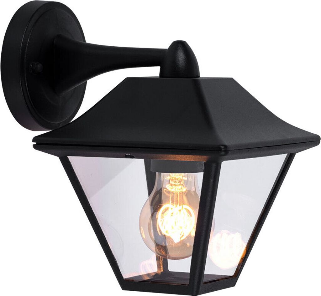 V-tac VT-843 Klassische Wandleuchte - 1 Leuchte - Schwarz - IP44