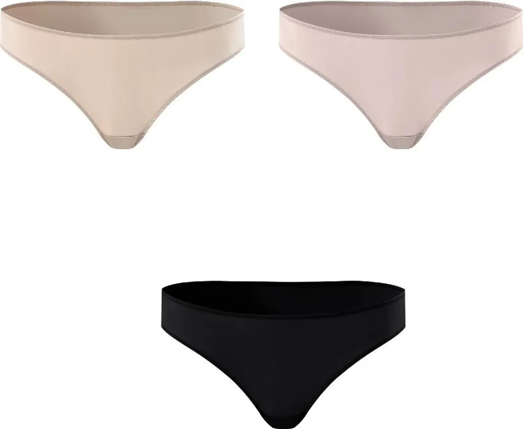 Slip Donna Seta Ghiaccio Taglia M - Intimo Estivo Invisibile Set da 3