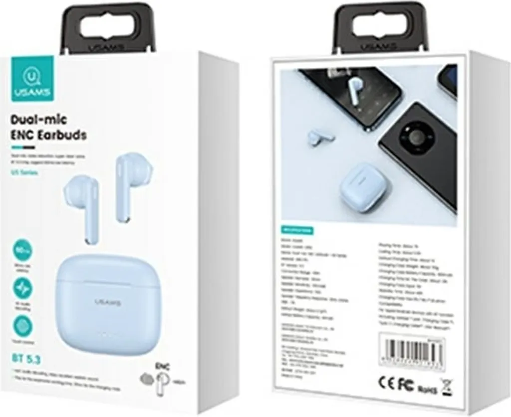OFFERTA Usams US14 TWS Blu | Bluetooth 5.3 e 35 Ore di Autonomia - 11
