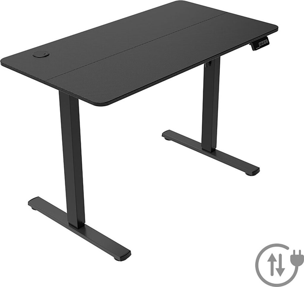 Mars Gaming MGDERGOPRO, Gerade, Rechteckige Form, Partikelbord, Stahl, Gaming, Karbonfaser