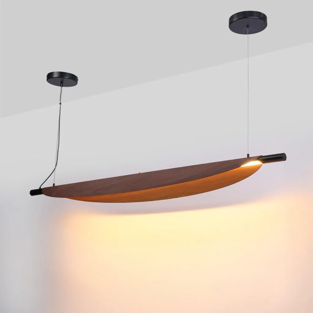 Lampadario Giapponese Sail 136cm Vintage | Luce Calda 2520LM Legno Nero