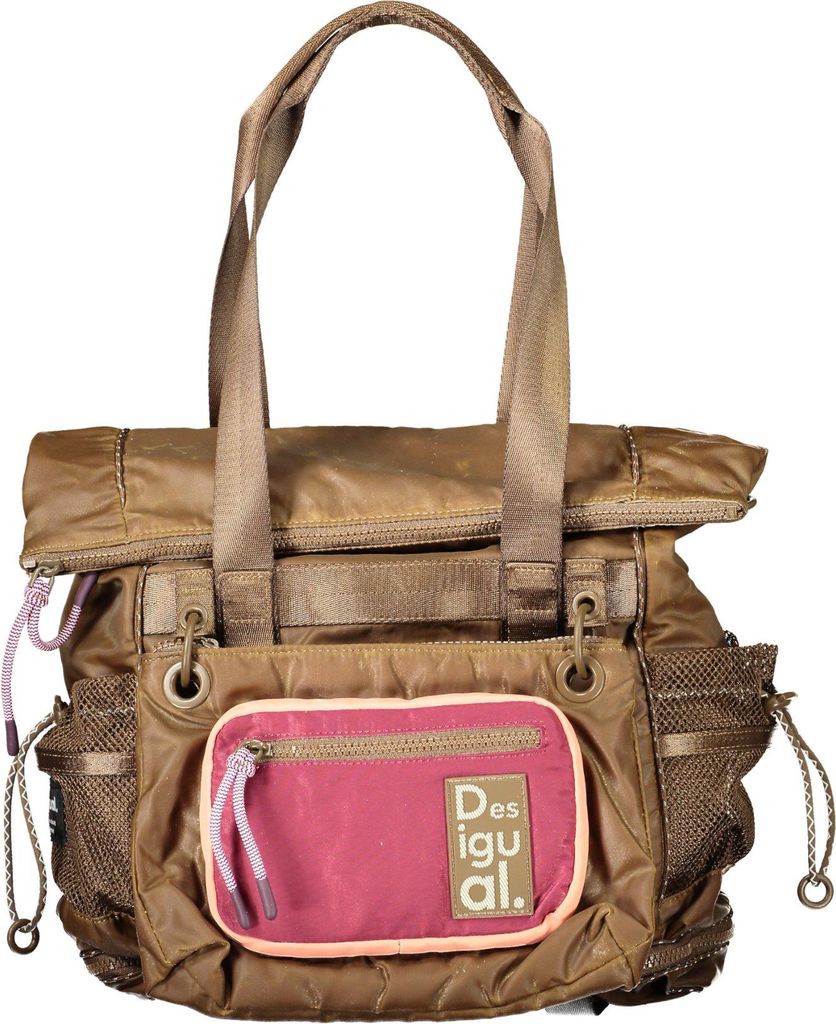 Borsa a tracolla e zaino versatile da donna - Marrone con Immagine del prodotto 