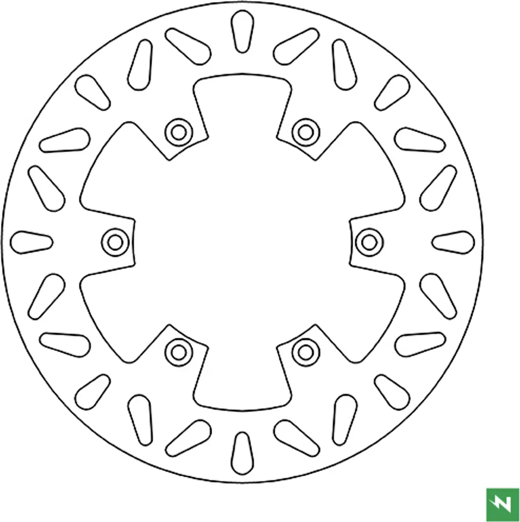 Freinage moto amélioré : Disque fixe 220 mm, 6 trous, réf DF5052A 4mm