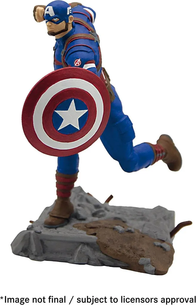 Figurine Captain America 11 cm Finition Premium avec Bouclier Marvel