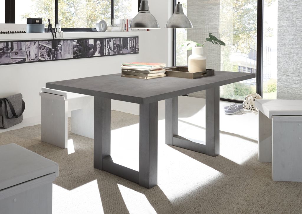 Esstisch >Big System< in graphit / graphit - 160x75x90cm (BxHxT)