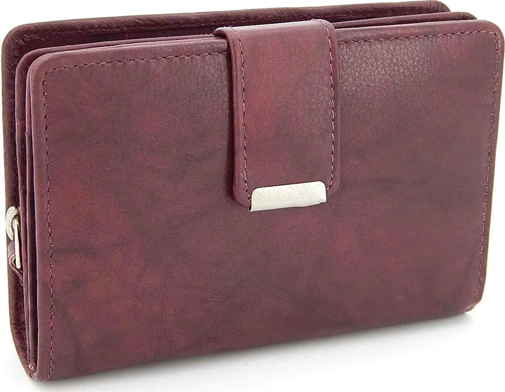 Portafoglio Donna Pelle Morbida RFID Bordo - Vera Pelle Artigianale