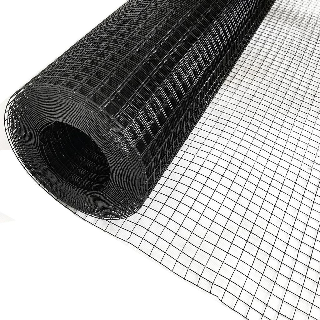 Volierendraht Edelstahl Schwarz 12 x 12mm 1m 100cm 0,80mm