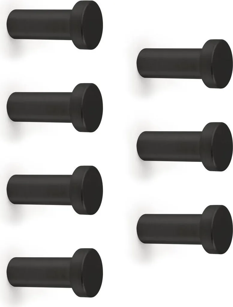 Patère murale Wellington noire en lot de 7 pièces pour entrée et hall