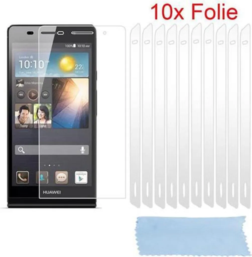 Cadorabo 10 Pezzi Pellicola Huawei P6 Protettiva Bianca Crystal