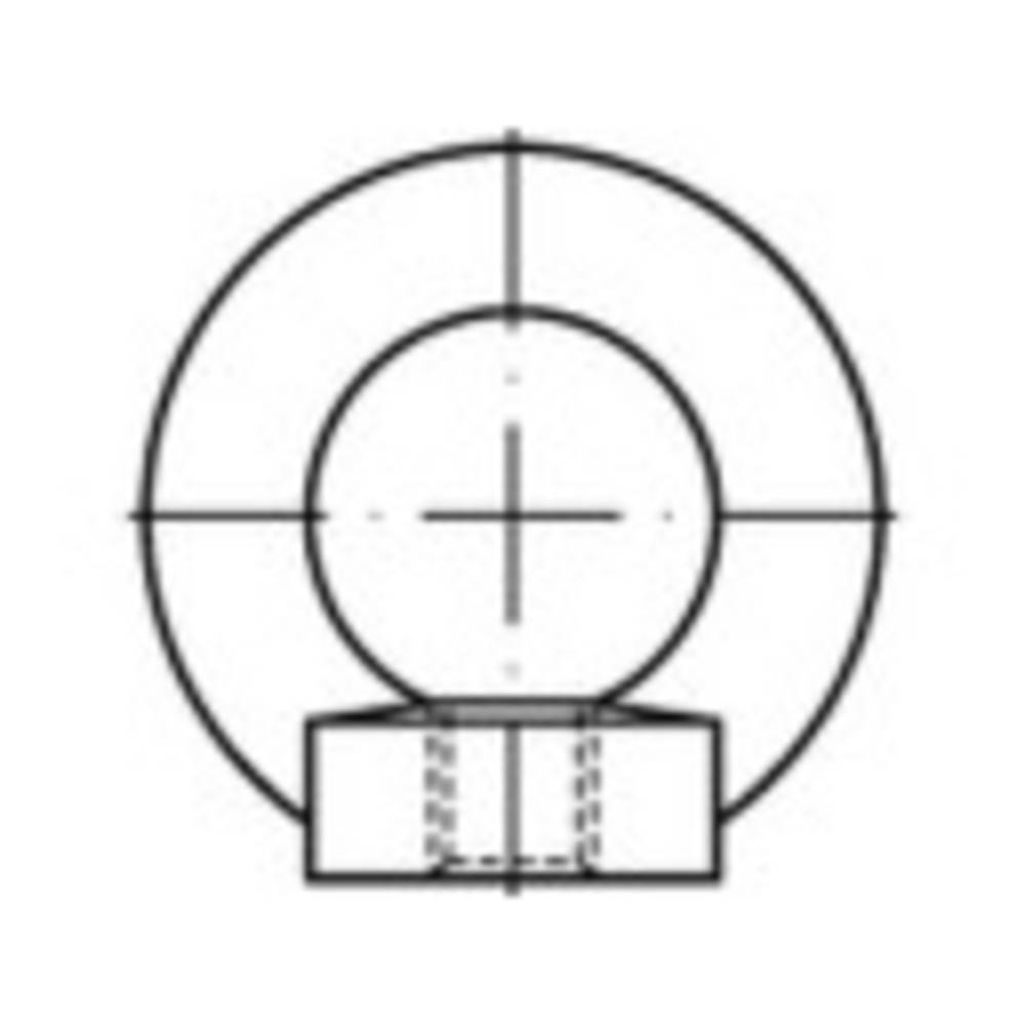 TOOLCRAFT 109404 Ringmuttern M20 DIN 582 Stahl 1 St.