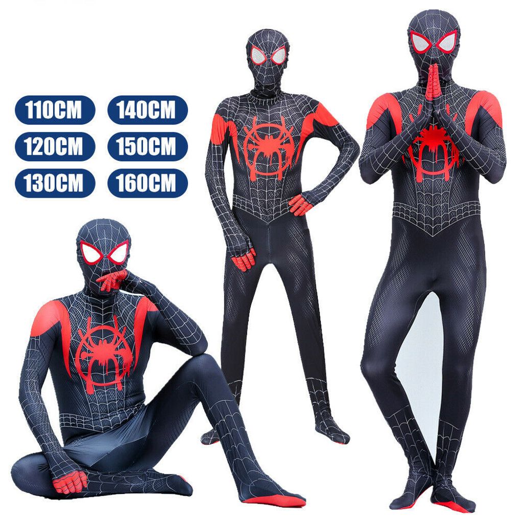 Spiderman Kostüm Kinder Erwachsene Superheld Karneval Fasching Jumpsuit Cosplay 