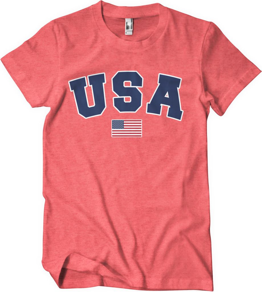 USA Varsity T-Shirt - X-Large - RedHeather