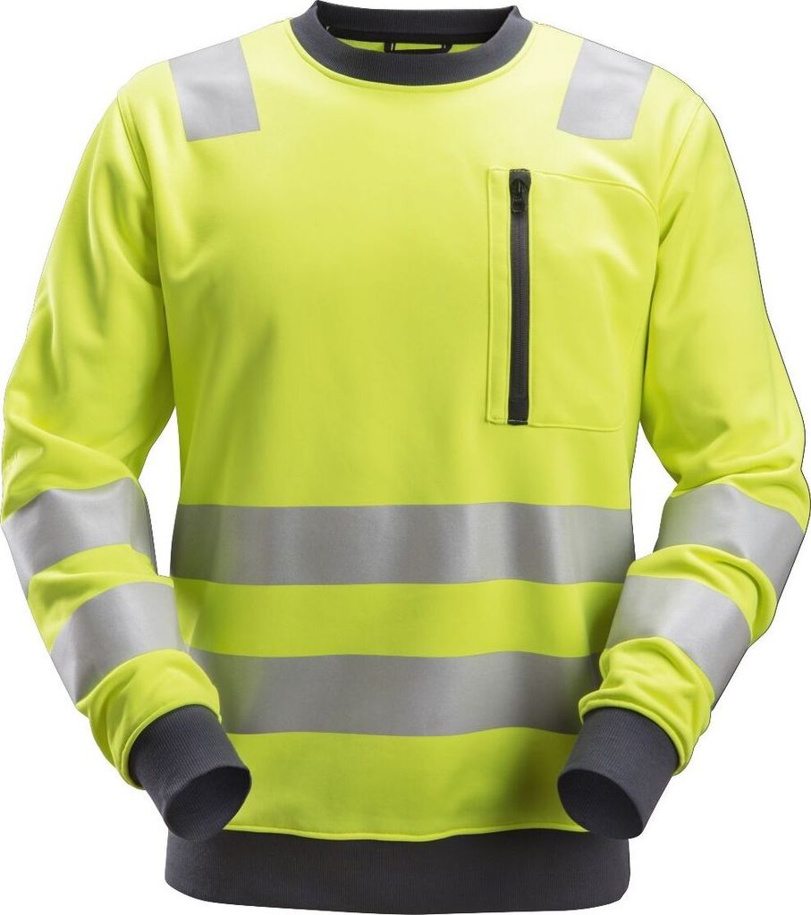Snickers AllroundWork Hi-Vis Sweatshirt, Kl. 2/3, EN 20471 High-Vis Gelb-XXXL