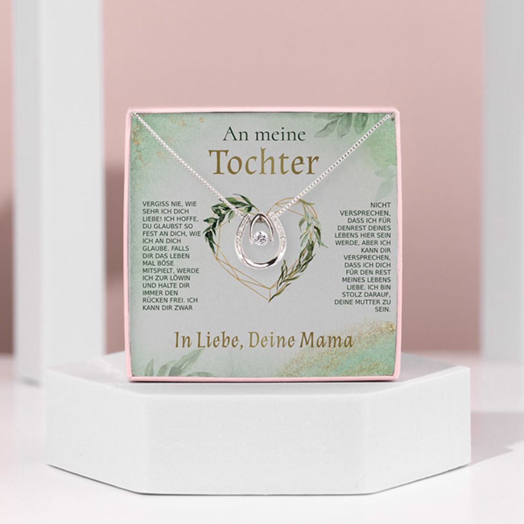 An meine Tochter - Halskette mit Zirkoniakristall für Damen Produktbild 3