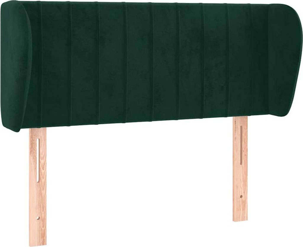 vidaXL Kopfteil mit Ohren Dunkelgrün 83x23x78/88 cm Samt