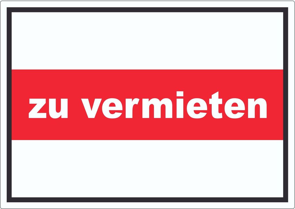 zu vermieten Aufkleber mit Text Werbeaufkleber A7 (74x105mm)