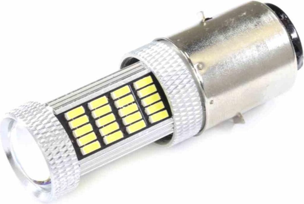 Glühbirne 12V LED BA20D 4014 112SMD 65mm WEISS (NO ECE) SC Produktbild 
