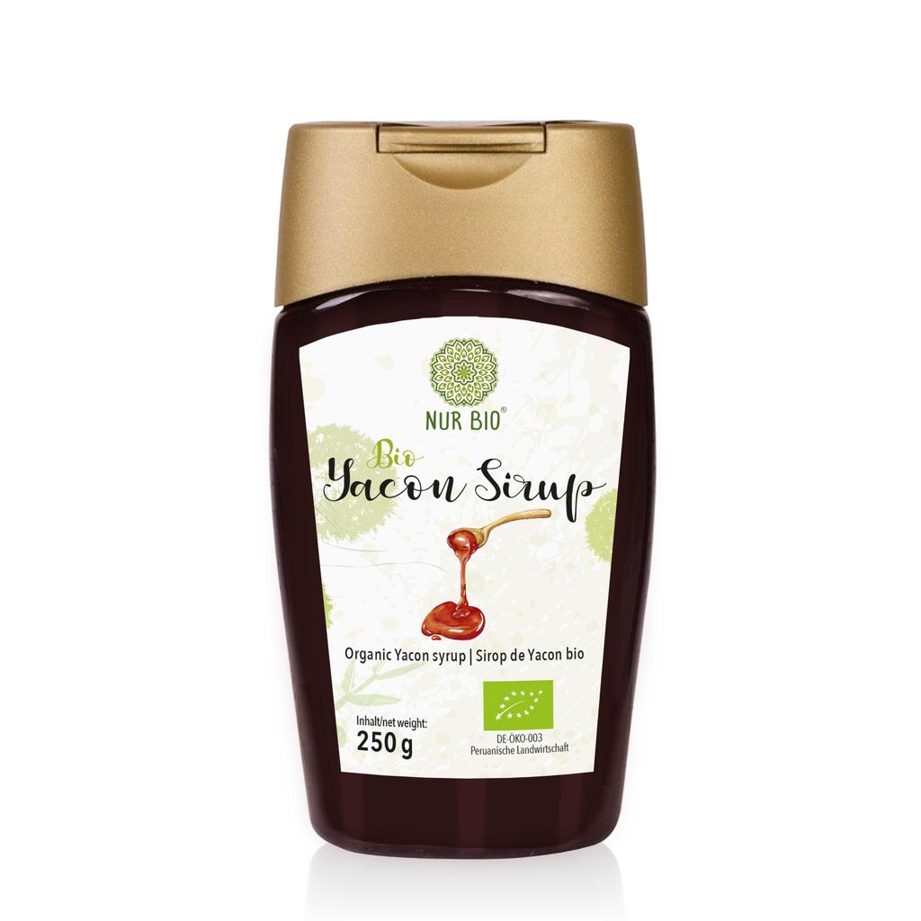 NUR BIO Bio Yacon Sirup kalorienarmer Honig Ersatz vegan Produktbild 