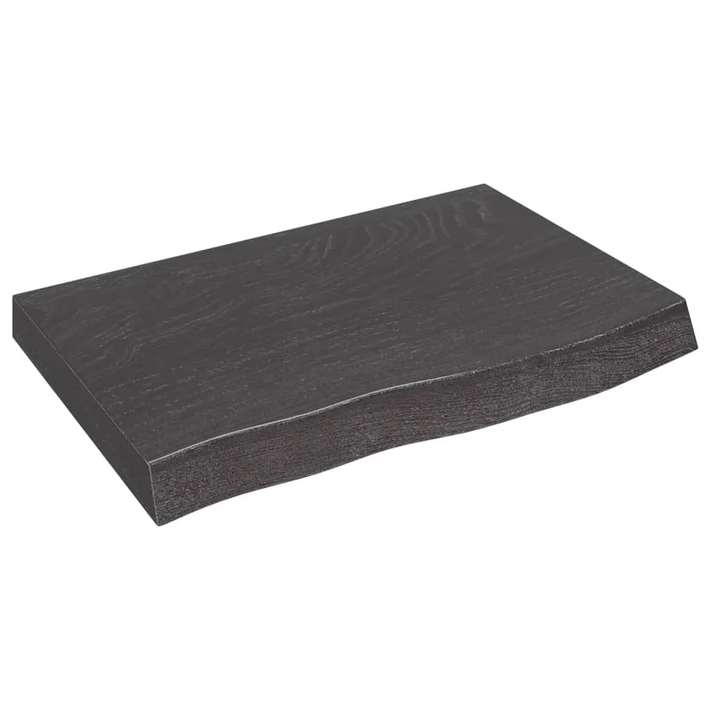 Piano Tavolo Rovere Massiccio Marrone Scuro 60x40 cm | Vero Legno