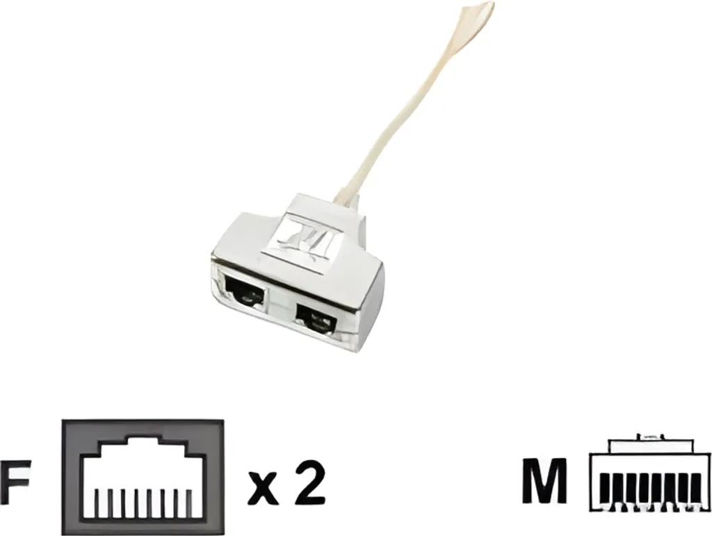 Adattatore EFB K5123.015 RJ45 Cat.5e | Port Doubler Fast Ethernet ISDN