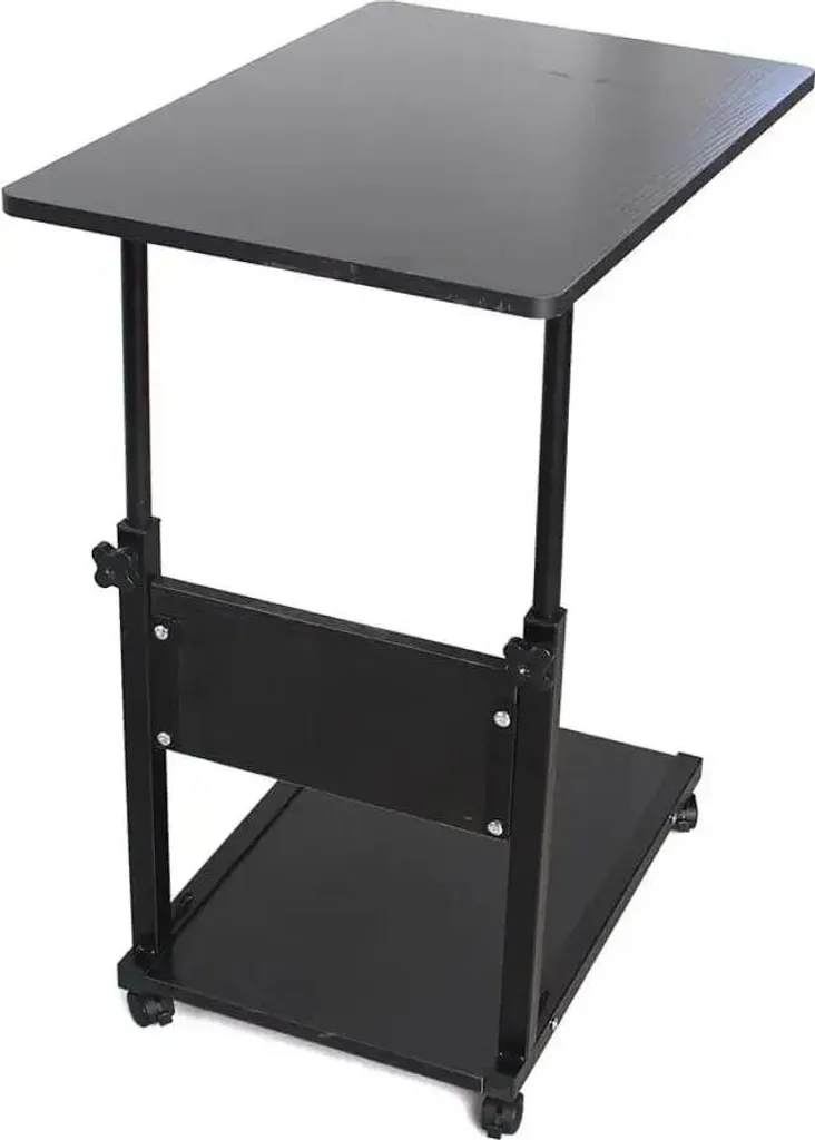 Table de service mobile réglable avec structure métallique robuste