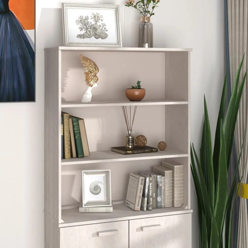 Mobile Top HAMAR Bianco 85x35x100 cm in Pino Massello | The Living Store