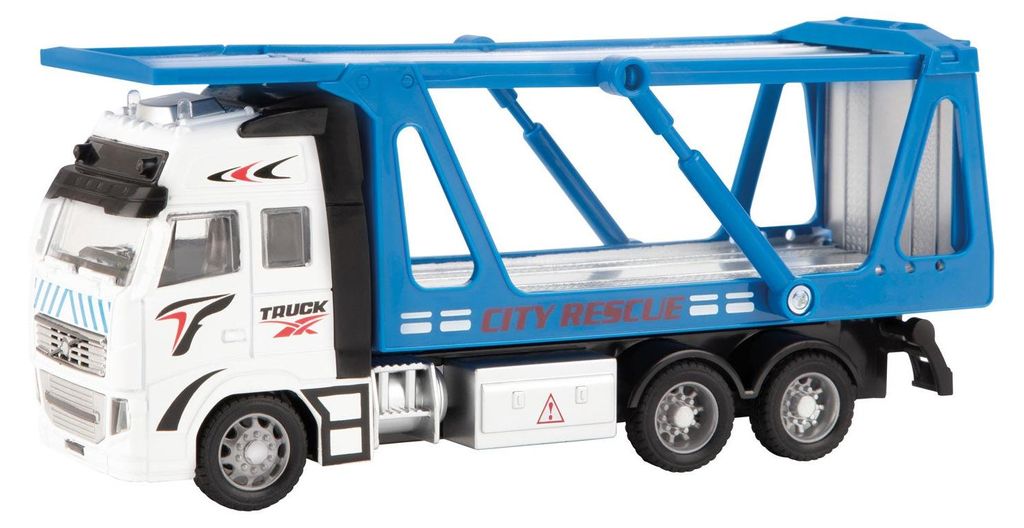 Camion trasporto auto in metallo 1:38 blu 12Cm Immagine del prodotto 