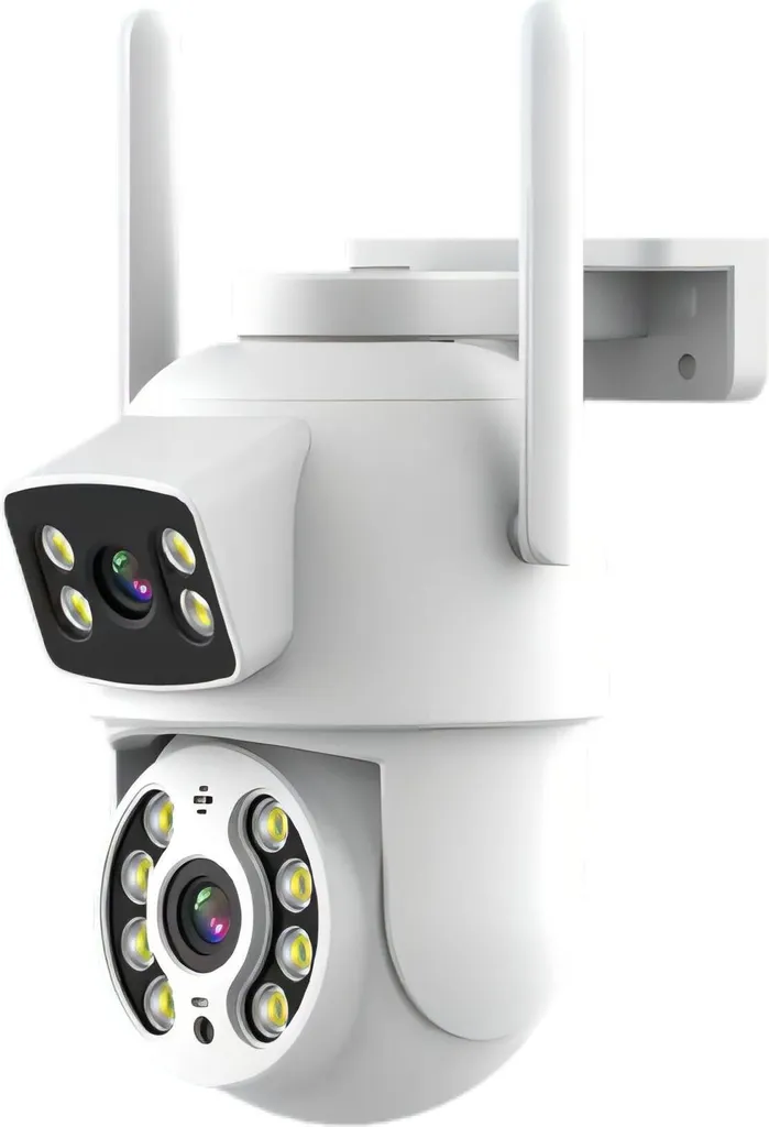 Évitez les angles morts avec la caméra extérieure double WiFi 2x 2MP