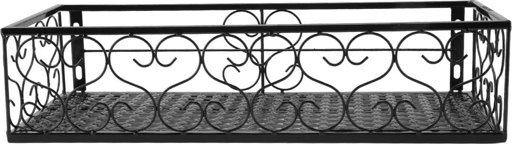 Support pot de fleurs robuste en fer forgé pour garde-corps de 2.5cm - 7