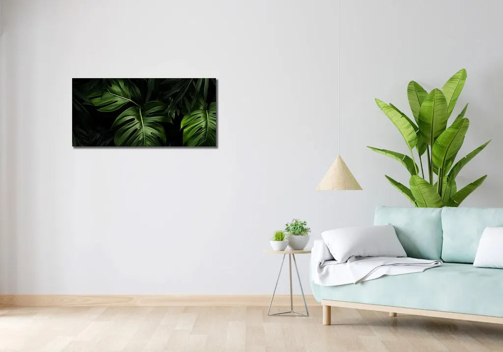 Quadro Zen Sussurro Verde 90x40 - Arte Rilassante per la Tua Casa - 2